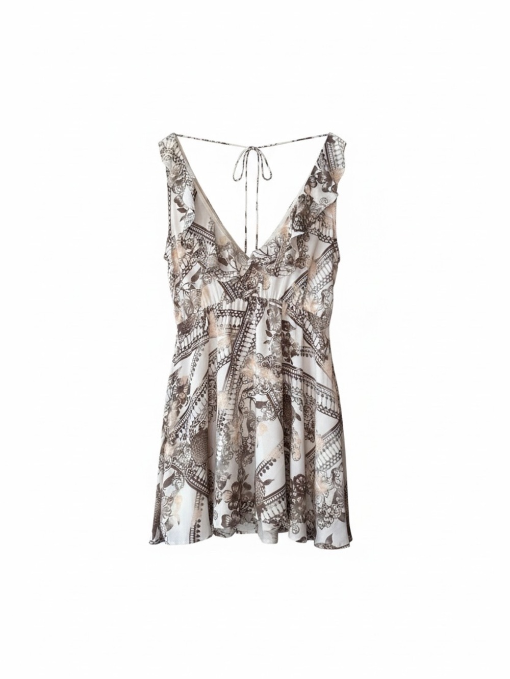 NWT Nordstrom Leith Mini Dress Neutral Print